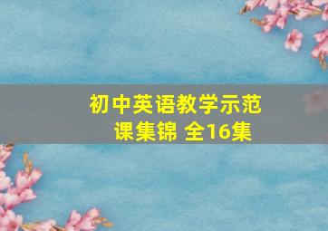 初中英语教学示范课集锦 全16集